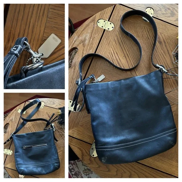 Vintage Coach Legacy Black Leather Shoulder Bag - Picture 4 of 15